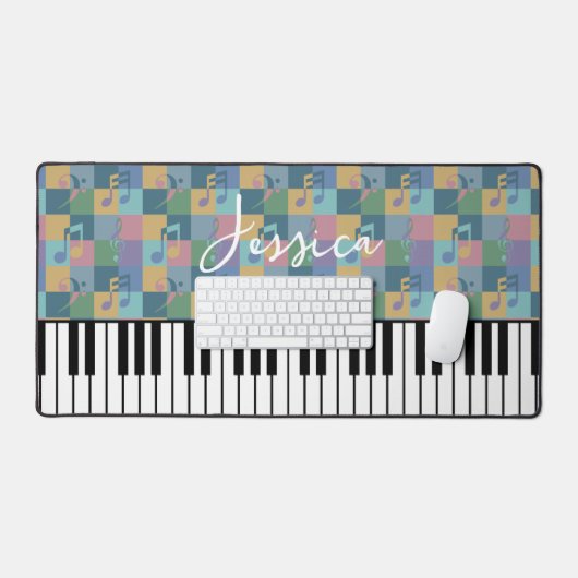 Symboles musicaux du clavier de piano Monogramme M (Clavier et souris)