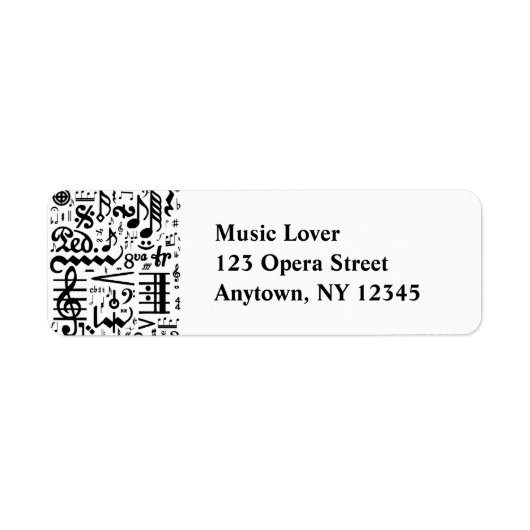 Symboles musicaux Étiquette (Devant)