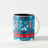 Symboles nautiques Souvenir Café Mug (Devant droit)