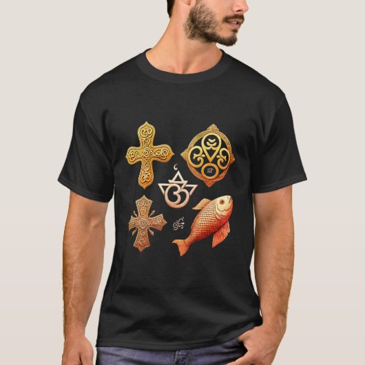Symboles spirituels T-shirt foncé de base (Devant)