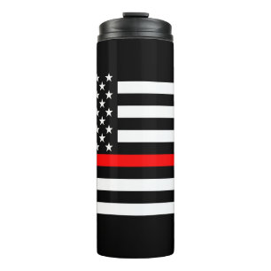 Symbolisch Thin Red Line US Flag grafisch ontwerp  Thermosbeker