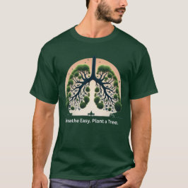 Symbolische Groene Boom Longen Omgevingskunst T-shirt