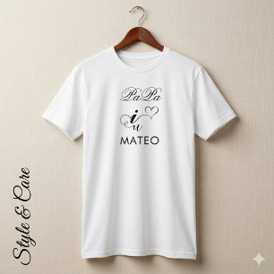 Symbolische I Love You Papa T-shirt cadeau ontwerp