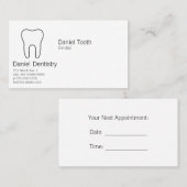 Symbolische tand afsprakenkaartje (Voorkant / Achterkant)