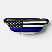 Symbolische Thin Blue Line American Flag afbeeldin Heuptasje (Liggend)