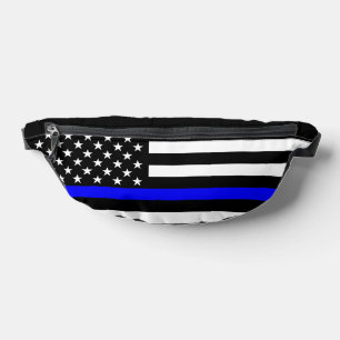 Symbolische Thin Blue Line American Flag afbeeldin Heuptasje