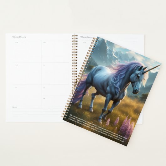 Symbolisme Unicorne Calendrier (Devant avec enveloppe)
