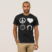Symbologie van PLUR (donker Shirt) T-shirt (Voorkant volledig)