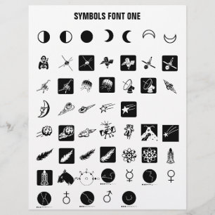 SYMBOLS 1 - Zazzle de Steekproef van de Doopvont L Briefhoofd