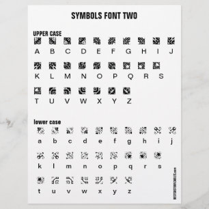 SYMBOLS 2 - Zazzle Font Sample Letterhead Briefhoofd