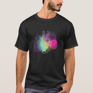 Symbool 1 van het teken Vrede niet oorlog T-shirt