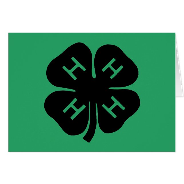 Symbool: 4-H Club (Voorkant Horizontaal)