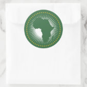 Symbool Afrikaanse Unie Ronde Sticker (Tas)