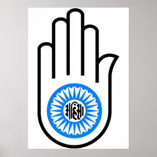 Symbool Ahimsa Hindoe Boeddhistisch Jainistisch Ja Poster