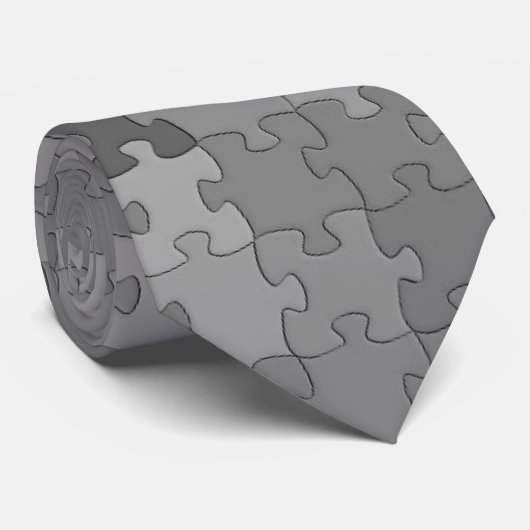 Symbool Autism Awareness Symbool Puzzle Piecks Gre Stropdas (Opgerold)