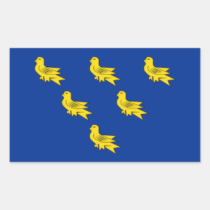 Symbool b van Sussex county flag england verenigd  Rechthoekige Sticker