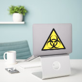 Symbool Bio Hazard Sticker (Laptop op bureau)