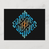 Symbool blauw lichtminati briefkaart (Voorkant)