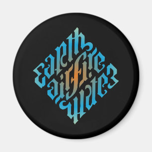 Symbool blauw lichtminati magneet