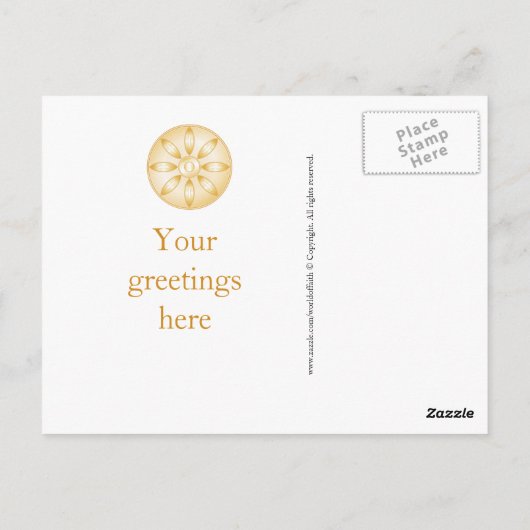 symbool boeddhisme briefkaart (Achterkant)