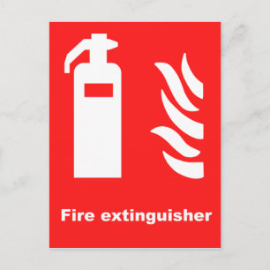 Symbool brandblusapparaat briefkaart