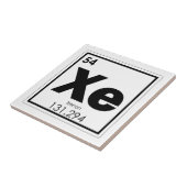 Symbool chemie-formule xenon chemisch element tegeltje (Zijkant)