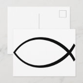 Symbool Christelijke vis (Ichthys) Briefkaart (Voorkant / Achterkant)