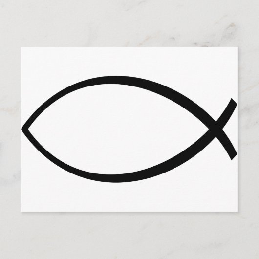 Symbool Christelijke vis (Ichthys) Briefkaart (Voorkant)