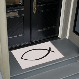 Symbool Christelijke vis (Ichthys) Deurmat