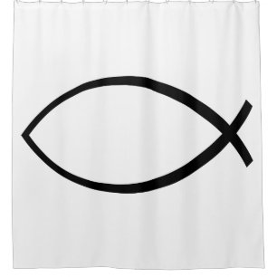 Symbool Christelijke vis (Ichthys) Douchegordijn