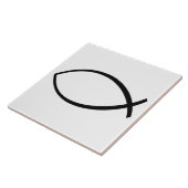 Symbool Christelijke vis (Ichthys) Tegeltje (Zijkant)