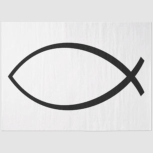 Symbool Christelijke vis (Ichthys) Tissuepapier