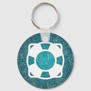 Symbool drijvende reddingsmiddelen sleutelhanger