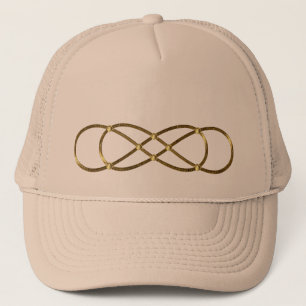 Symbool dubbel Infinity - Antiek Goud Trucker Pet