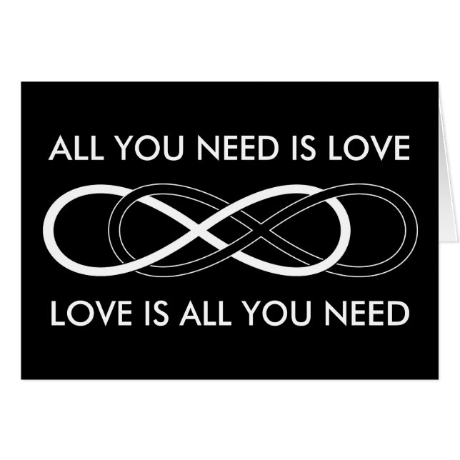 Symbool dubbele infiniteit - zwart en wit (Voorkant Horizontaal)