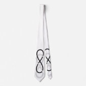 Symbool dubbele infiniteit - zwart en wit stropdas (Voorkant)
