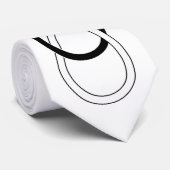 Symbool dubbele infiniteit - zwart en wit stropdas (Opgerold)