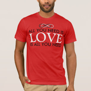 Symbool dubbele infiniteit - zwart en wit t-shirt
