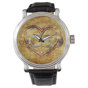 Symbool dubbele infinity hartje BiColor Horloge