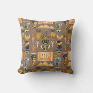 Symbool Egyptisch ouderlijk rechthoekig patroonsym Kussen