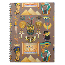 Symbool Egyptisch ouderlijk rechthoekig patroonsym Notitieboek