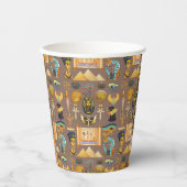 Symbool Egyptisch ouderlijk rechthoekig patroonsym Papieren Bekers (Voorkant)