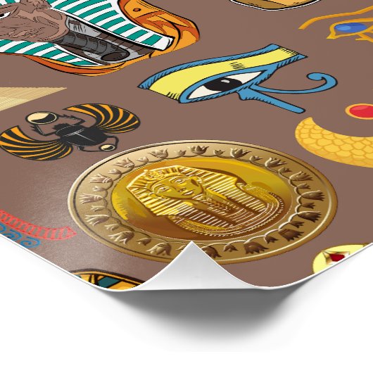 Symbool Egyptisch ouderlijk rechthoekig patroonsym Perfect Poster (Hoek)