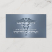 Symbool Elegant Dusty Blue Visitekaartje (Achterkant)
