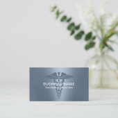 Symbool Elegant Dusty Blue Visitekaartje (Staand voorkant)