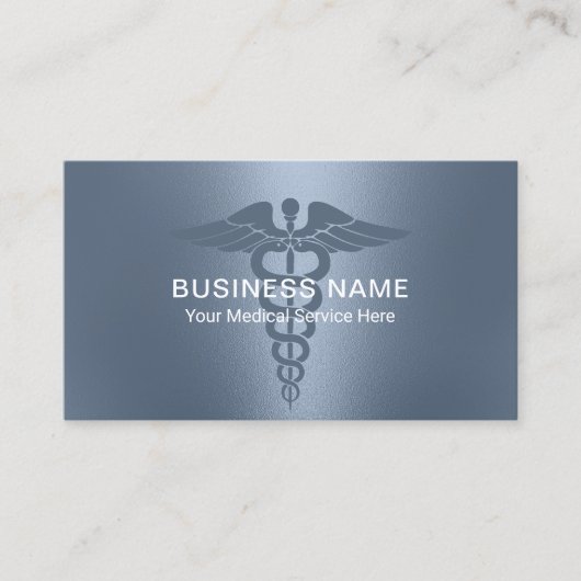 Symbool Elegant Dusty Blue Visitekaartje (Voorkant)