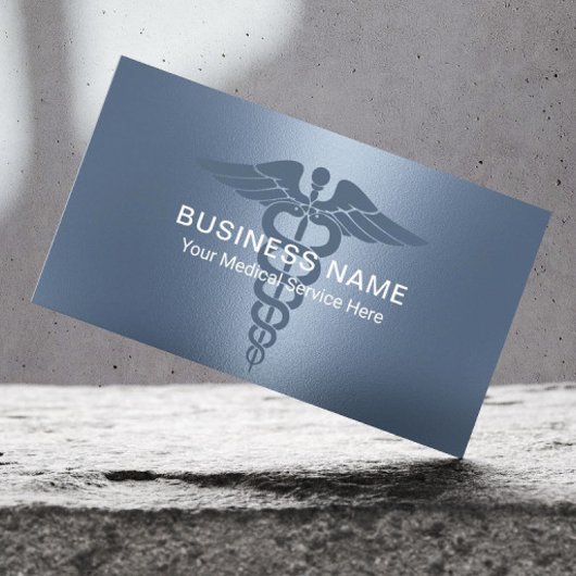 Symbool Elegant Dusty Blue Visitekaartje