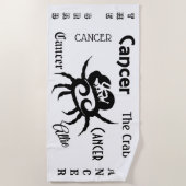 Symbool en teken van de dierentuin van kanker strandlaken (Voorkant)