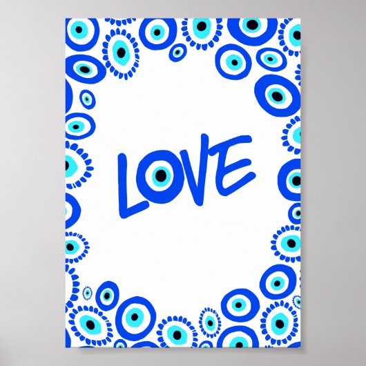Symbool Evil Eye LOVE Poster (Voorkant)
