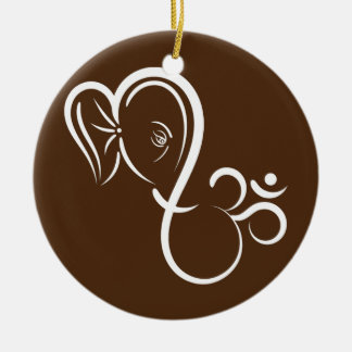 Symbool Ganesha Meditation Spiritueel Calligrafie Keramisch Ornament